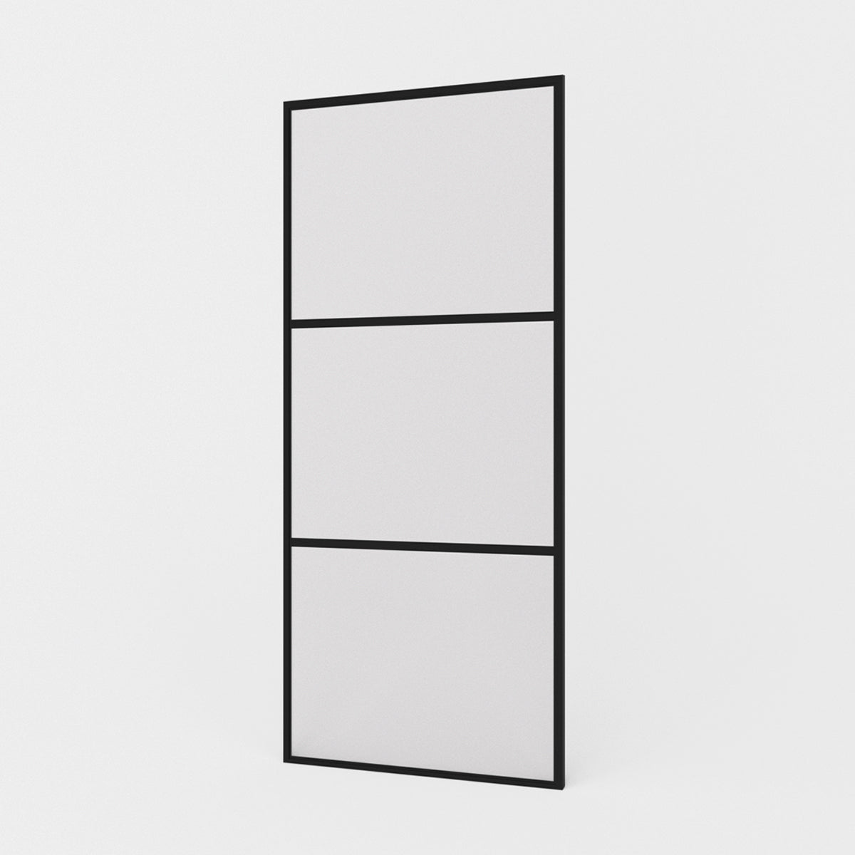 Nyssa 34 in. W x 73 in. H Framed Fixed Shower Screen Door in Matte Black with 5/16 in. (8mm) Tempered Glass