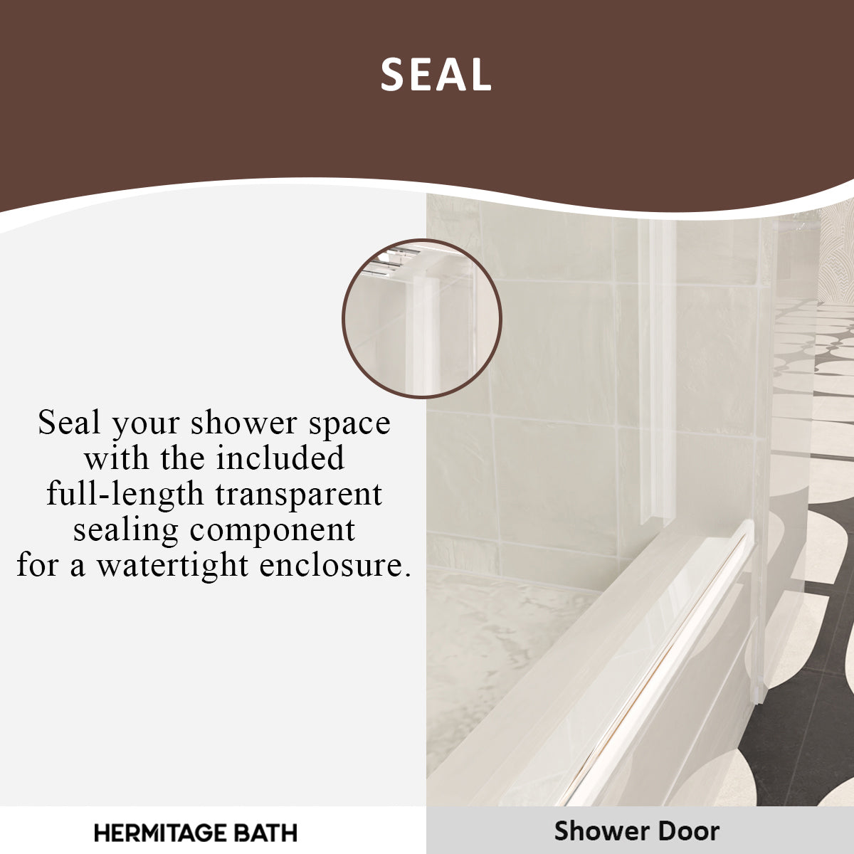 S 60 in. W x 72 in. H Sliding Semi-Frameless Shower Door in Matte Black Finish with Clear Glass