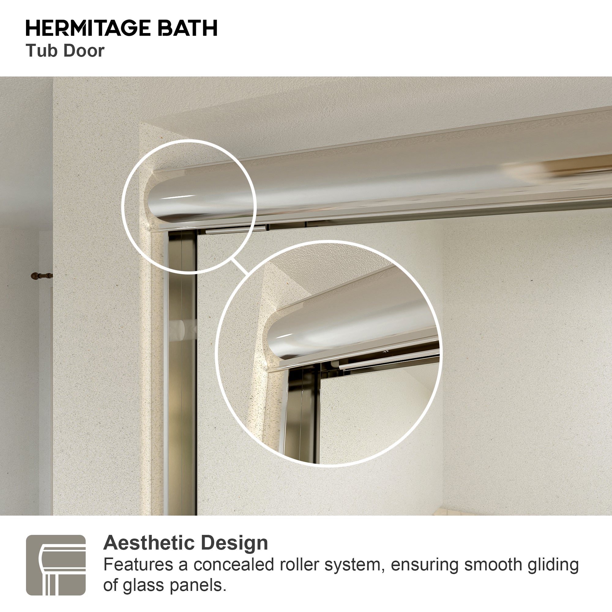 Akoasm 60 in. W x 56 in. H Sliding Bath Tub Door in Semi Frameless with Clear Glass