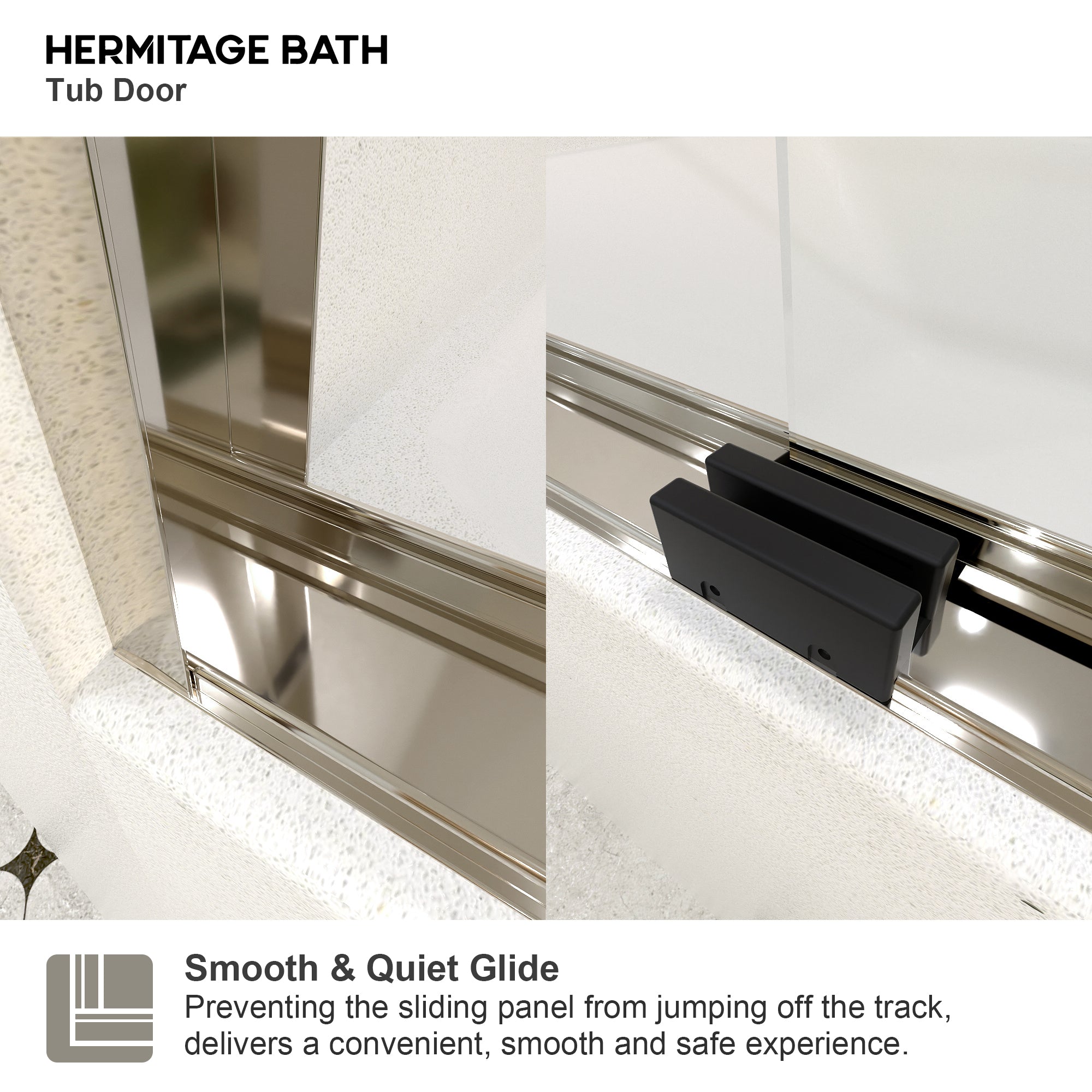 Akoasm 60 in. W x 56 in. H Sliding Bath Tub Door in Semi Frameless with Clear Glass