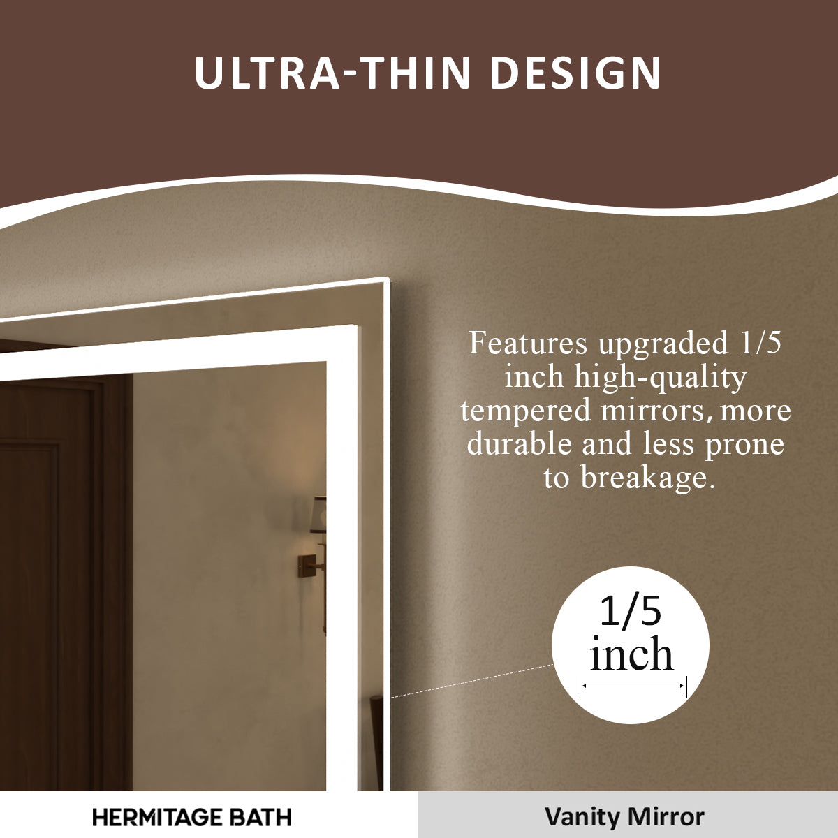 Spring 42 in. W x 36 in. H Rectangular Frameless LED Wall Bathroom Vanity Mirror
