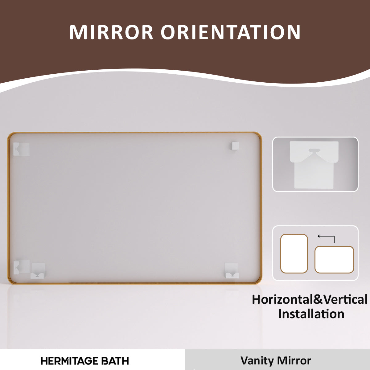Cosy 60 in. W x 36 in. H Rectangular Framed Wall Bathroom Vanity Mirror