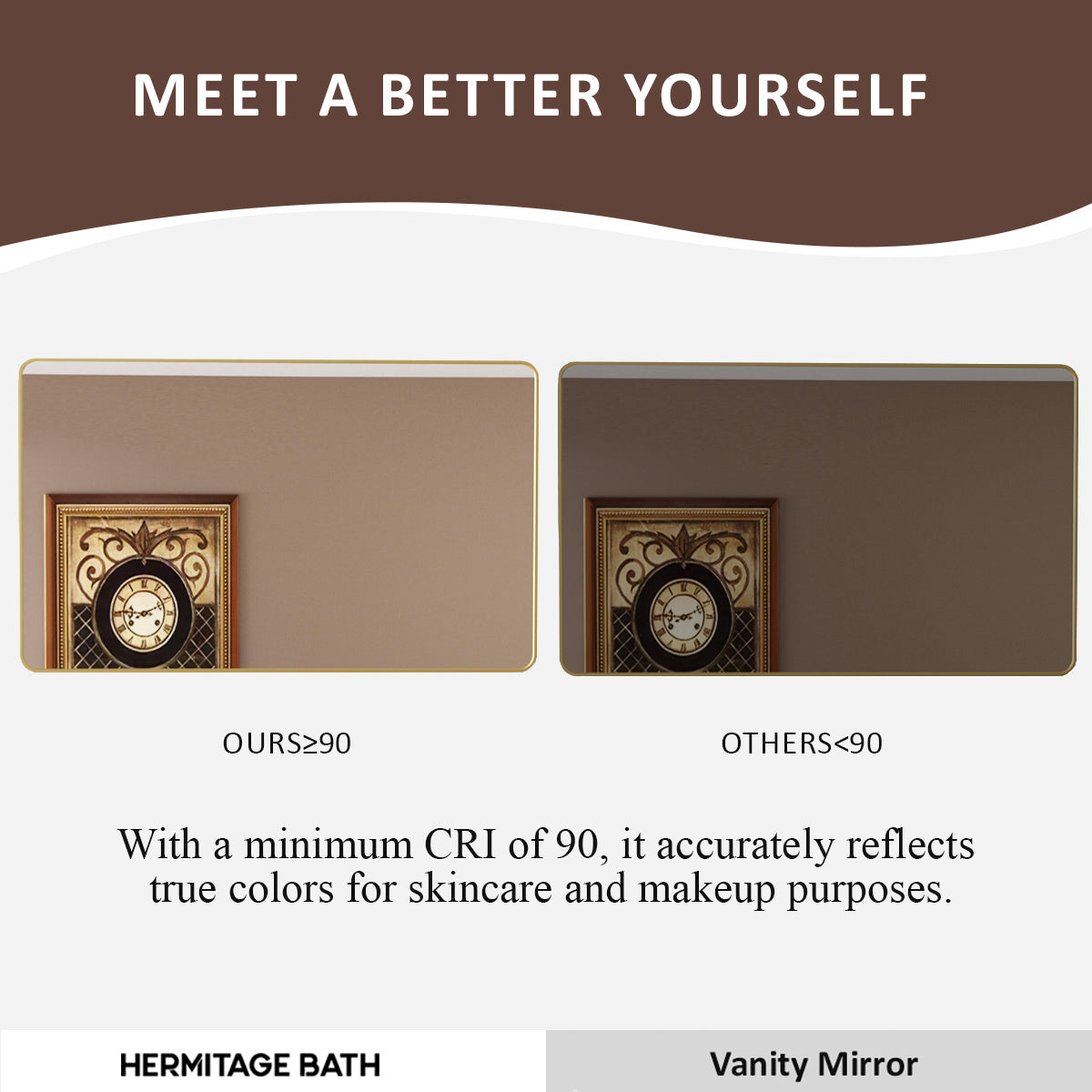 Cosy 60 in. W x 36 in. H Rectangular Framed Wall Bathroom Vanity Mirror