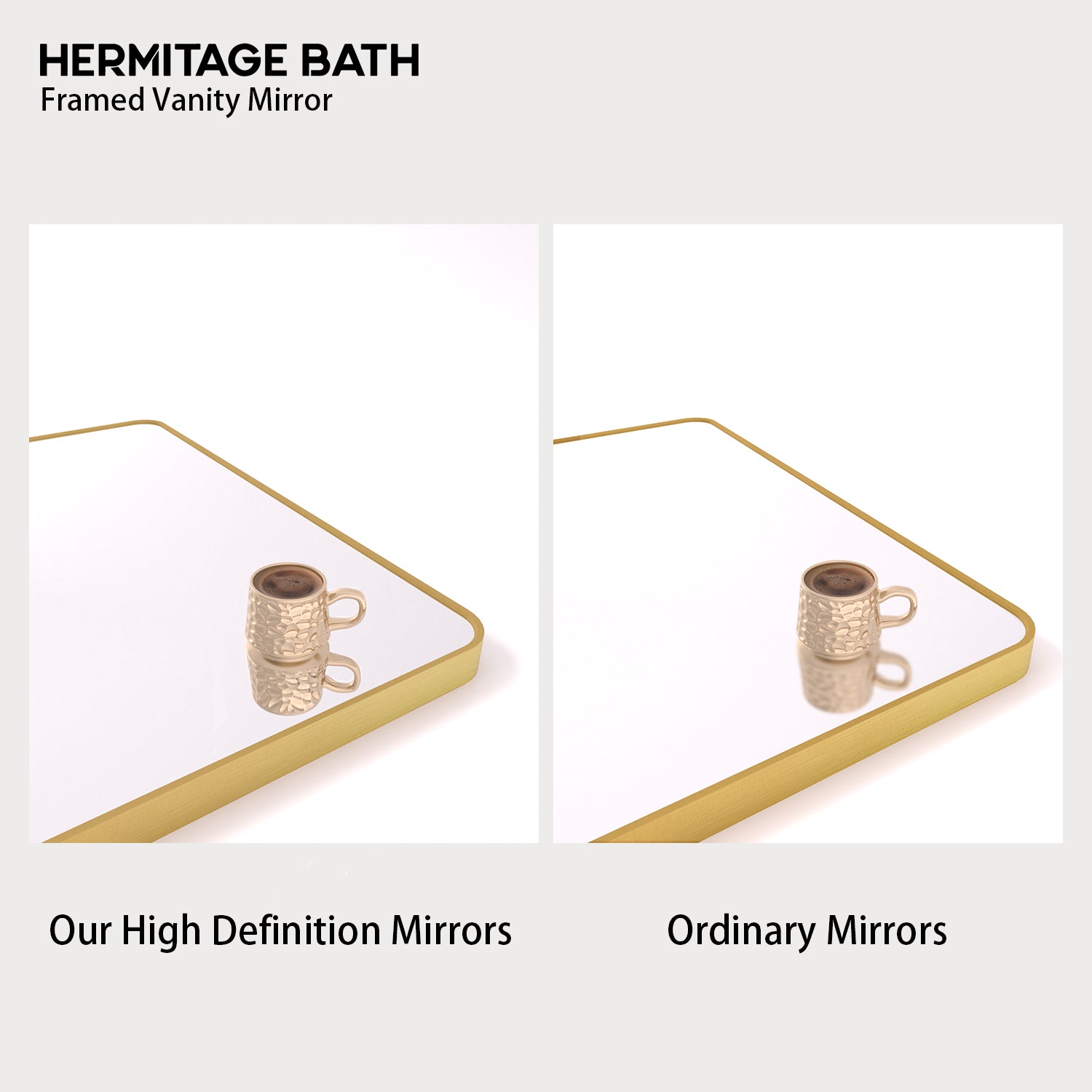 S Cosy 30 in. W x 36 in. H Rectangular Framed Wall Bathroom Vanity Mirror in Brass