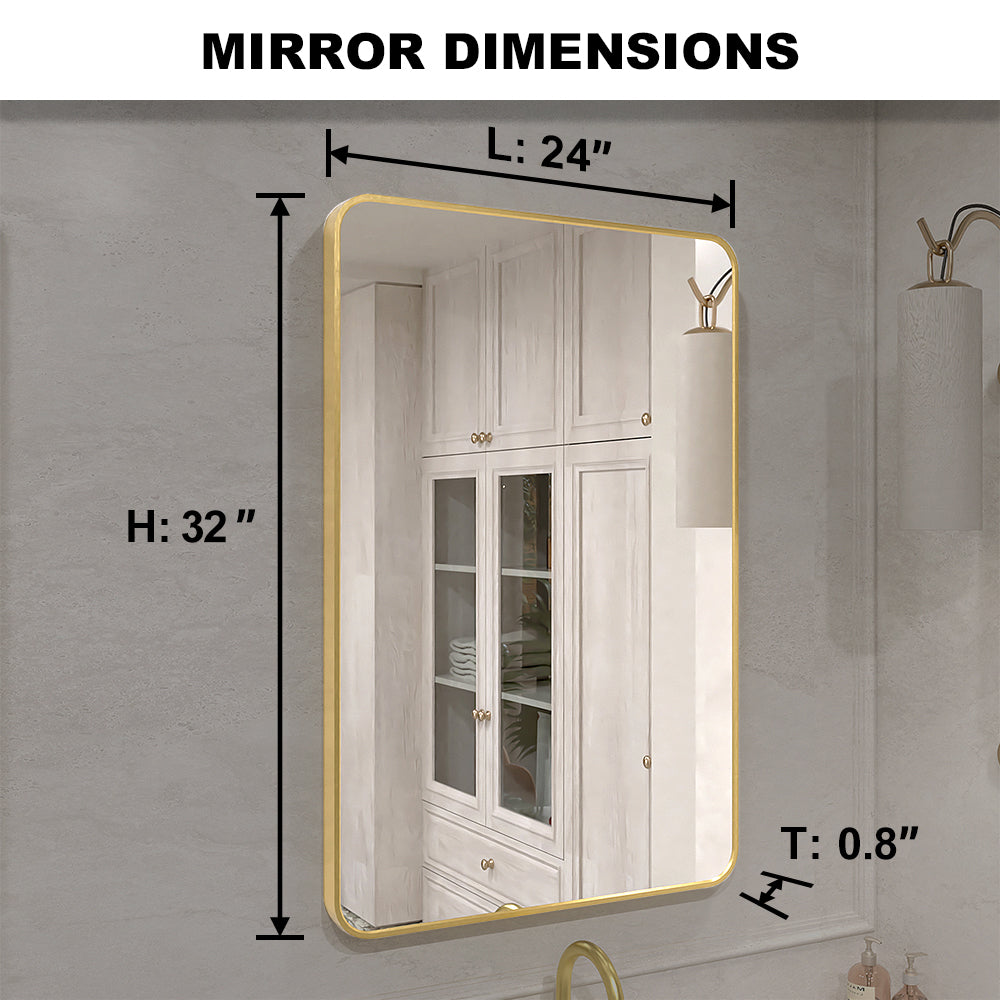 Vista 32 in. W x 24 in. H Rectangular Framed Wall Bathroom Vanity Mirror