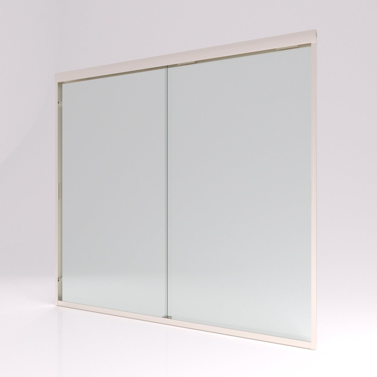 Slate 60 in. W x 56 in. H Semi-Frameless Sliding Tub Door with 1/4 in. Clear Tempered Glass