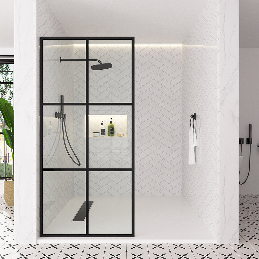 #Glass Finish_Grid Pattern Tempered Glass