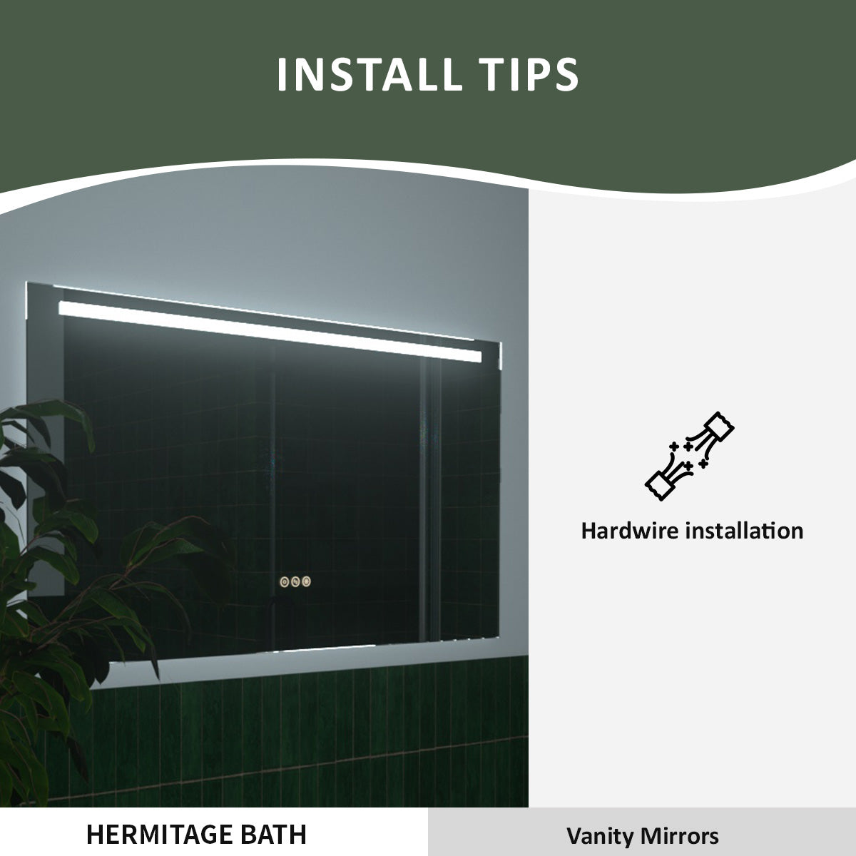S 42 in. W x 24 in. H Rectangular Frameless LED Wall Bathroom Vanity Mirror
