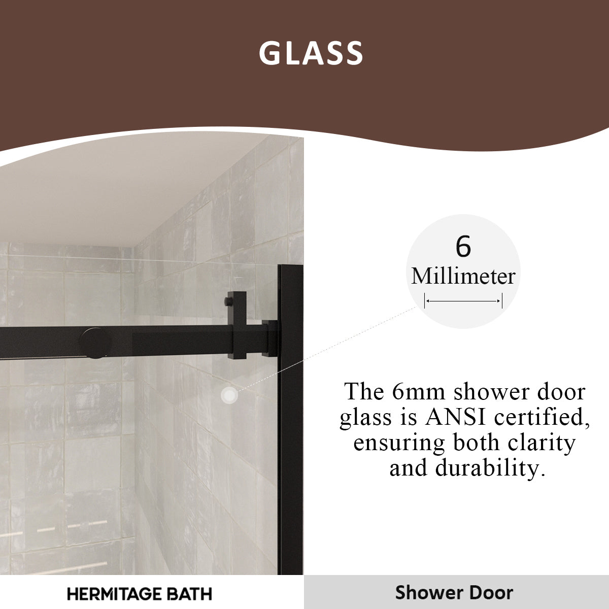S Eletta 60 in. W x 60 in. H Sliding Semi-Frameless Tub Door in Matte Black Finish with Clear Glass
