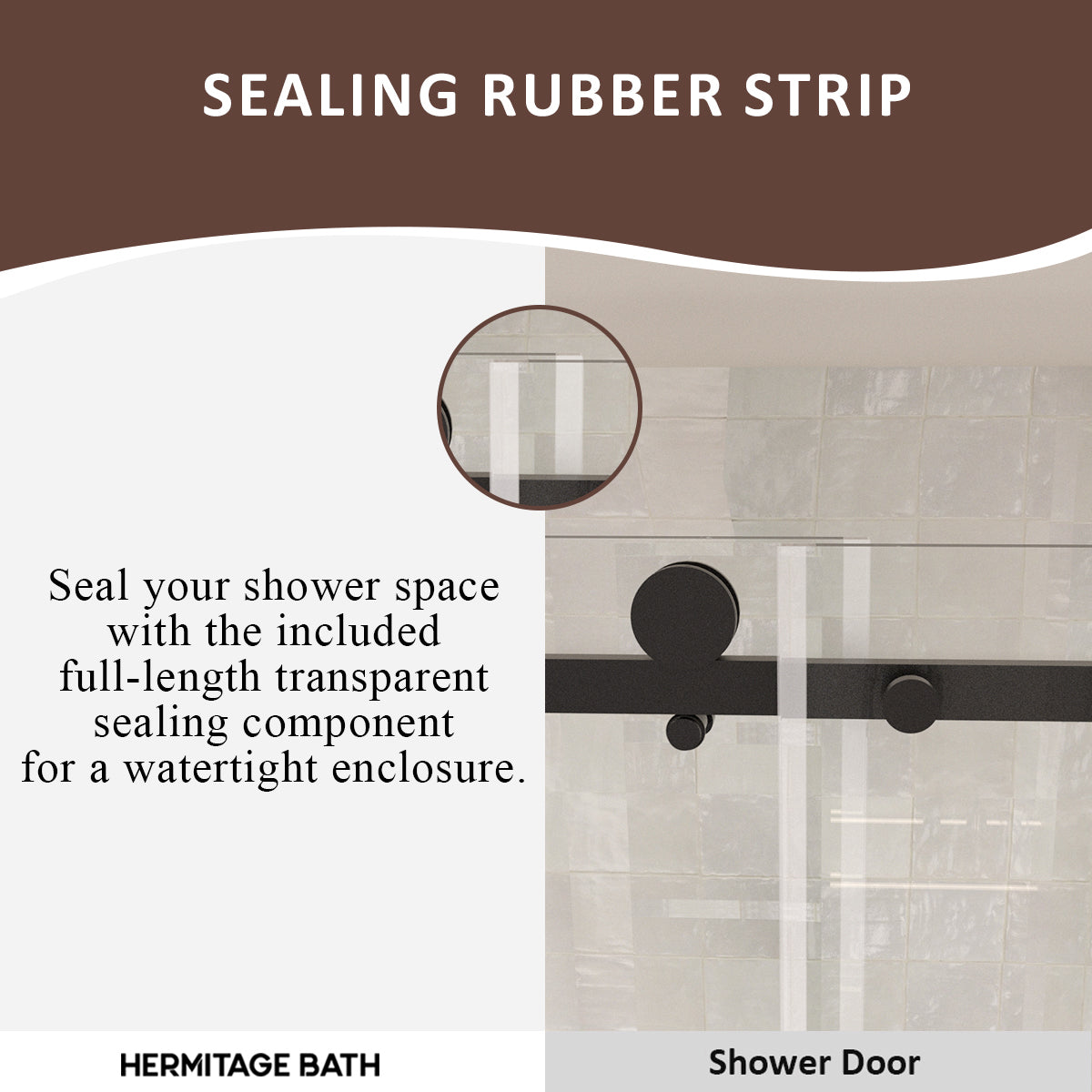 S Eletta 60 in. W x 60 in. H Sliding Semi-Frameless Tub Door in Matte Black Finish with Clear Glass