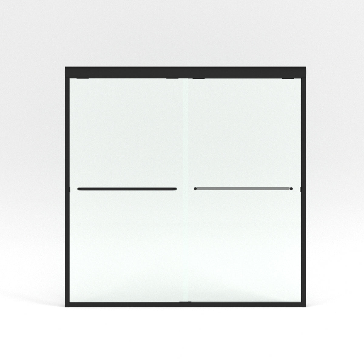 Nebula 56 in. W x 60 in. H Sliding Bath Tub Door in semi frameless  with Clear Glass