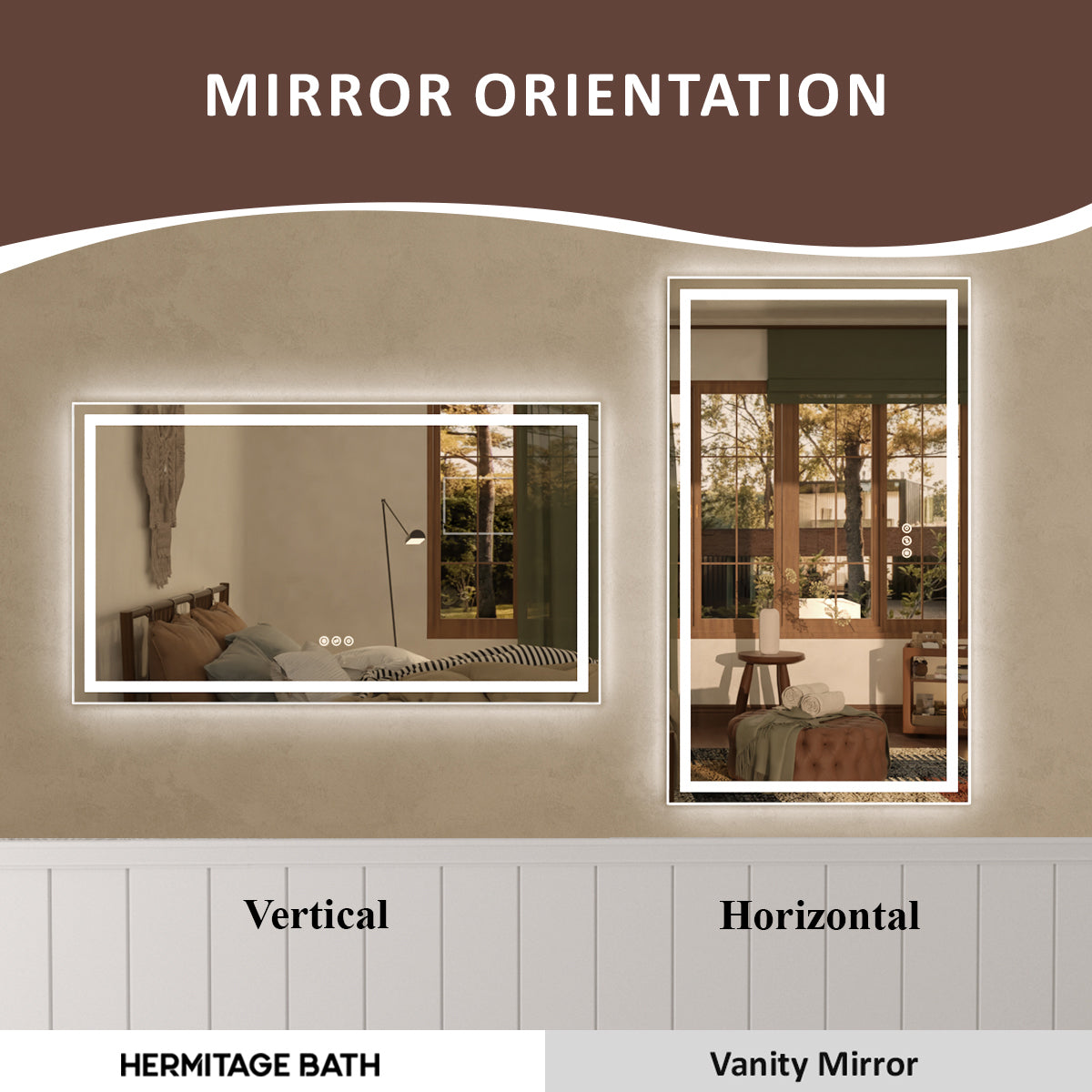 42 in. W x 24 in. H Rectangular Frameless LED Wall Bathroom Vanity Mirror