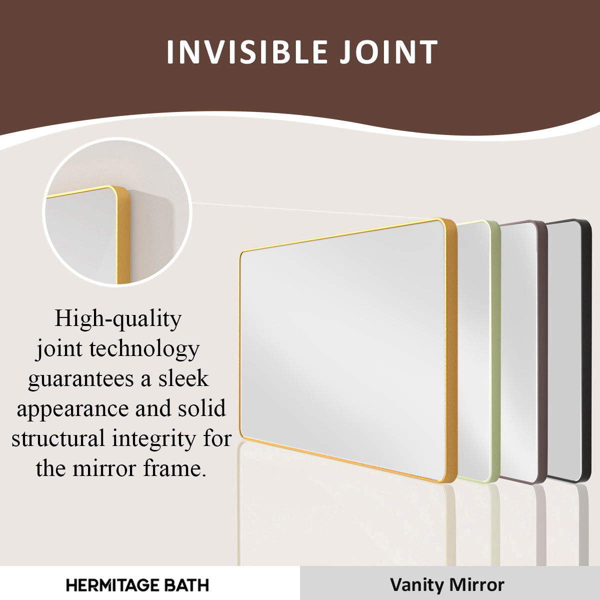 Cosy 60 in. W x 36 in. H Rectangular Framed Wall Bathroom Vanity Mirror