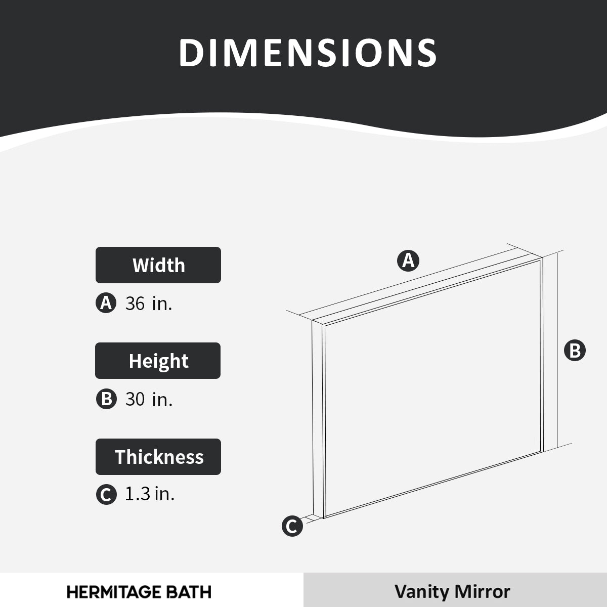 Sight 36 in. W x 30 in. H Rectangular Framed Wall Bathroom Vanity Mirror