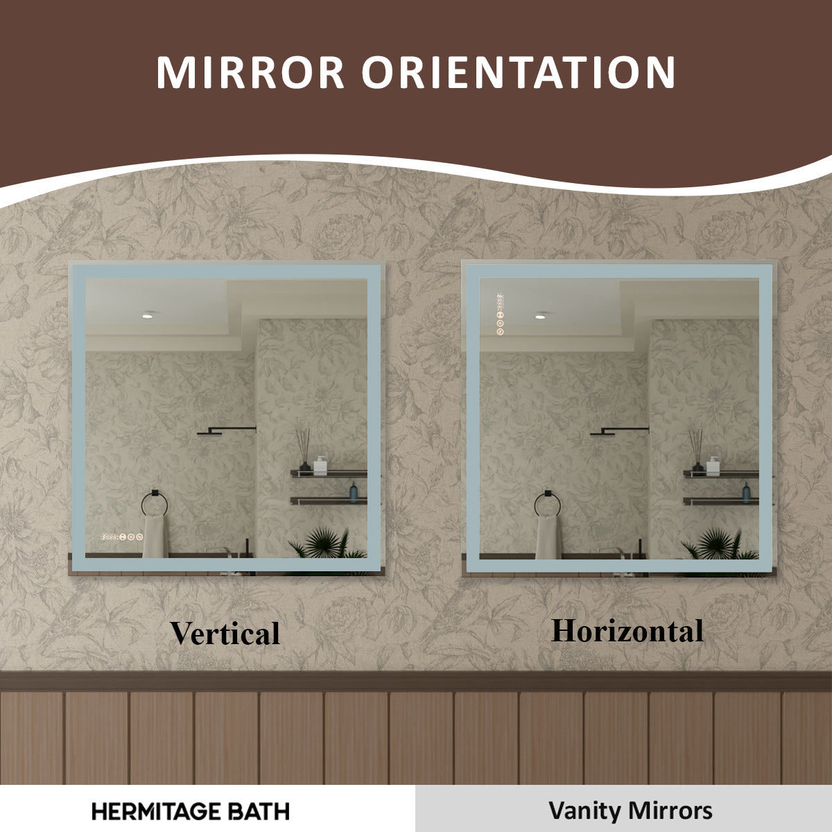S Swarm 36 in. W x 36 in. H Rectangular Frameless Radar LED Wall Bathroom Vanity Mirror
