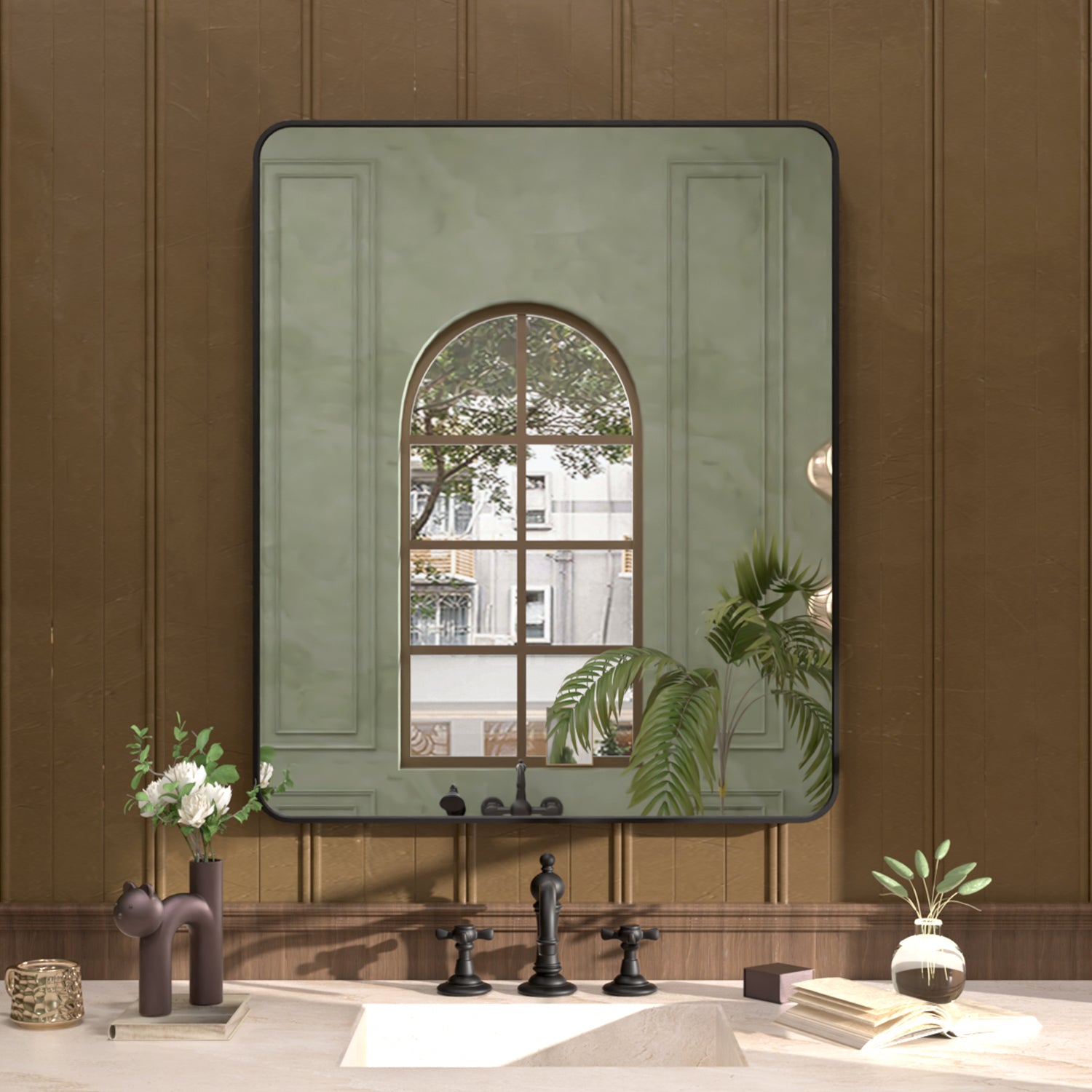 Cosy 30 in. W x 36 in. H Rectangular Framed Wall Bathroom Vanity Mirror