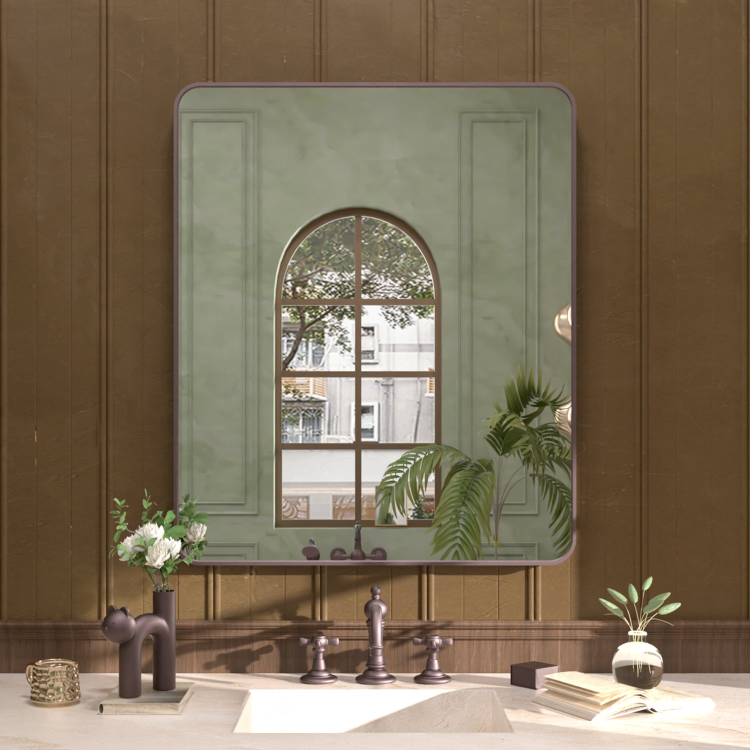 Cosy 30 in. W x 36 in. H Rectangular Framed Wall Bathroom Vanity Mirror